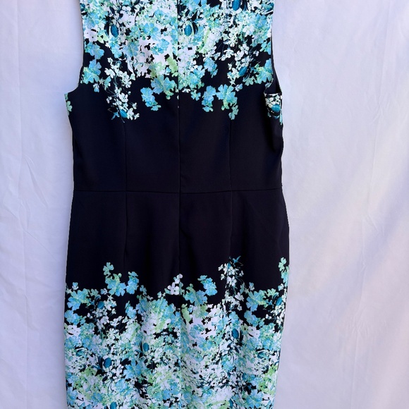 NY&C Floral Sheath Dress Navy Size 14 - Picture 2 of 4